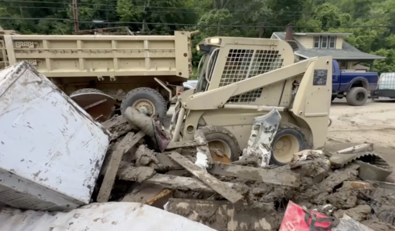 Video: West Virginia National Guard members assist in cleanup following deadly flash flood